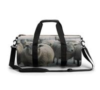 Gym Bag Sheep Are in The Snow Printed Backpack Duffle Bag Yoga Bag with Dry Wet Separated Pocket, style, 17.7in/9in/9in