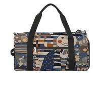 Gym Bag Smiling Snowman And Stars Printed Duffle Bag Yoga Bag Printed Backpack Duffel Bag Small Gym Bag, style, One Size, Gym Bag