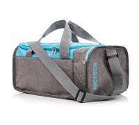 Meteor - Sports Duffel Bag - Cabin Size Travel Holdall for Gym - Lightweight PE Bag with Shoulder Strap & Shoe Pocket - Shoulder Bag - Gym Accessories - Blue/Grey Melange - 20 L