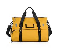 Gym Bag Sports Bag for Women Gym Bag Dry Wet Swim Bags Large Waterproof Nylon Yoga Mat Bag with Shoe Compartent Light Weekend Travel Bag(Orange)