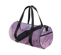 Gym Bag Sports Duffel Bag Weekender Bag Tote Abstract Striped Marble Roses Travel Workout Bag Shoulder Backpack for Women Men