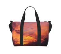 Gym Bag Sunset at Dusk Duffel Bag for Men Women Travel Overnight Bag with Shoe Compartment Workout Bags