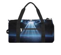Gym Bag The Silent Monkey Duffel Bag for Men Women Overnight Bag with Shoe Compartment Workout Bags, UFO Spaceship, One Size, Art Deco