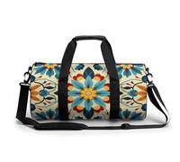 Gym Bag Travel Blue And Green Parakeets Duffel Bag with Compartment Workout Bag Overnight Bag for Women Men, Colorful Arabic Editable File Yellow, 17.7in/9in/9in
