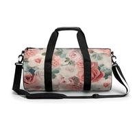 Gym Bag Travel Soft Color Pale Faded Mix of Roses Duffel Bag with Compartment Workout Bag Overnight Bag for Women Men, Soft Color Pale Faded Mix of Roses, 17.7in/9in/9in