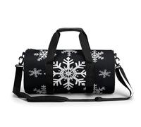 Gym Bag Travel Soft Color Pale Faded Mix of Roses Duffel Bag with Compartment Workout Bag Overnight Bag for Women Men, White Snowflake, 17.7in/9in/9in