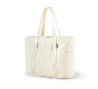 Gym Bag Women Waterproof Travel Duffel Bag Lightweight Shoulder Weekender Overnight Bag for Gyms Weekend Getaway(Beige)