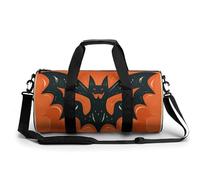 Gym Bags Small American And Brazilian Flags Duffel Bag Overnight Bag with Shoe Compartment Carryon Bag for Men Women, Bat, 17.7in/9in/9in, Art Deco