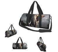 Gym Bags Small Animal Cartoon Elephant Duffel Bag Overnight Bag with Shoe Compartment Carryon Bag for Men Women, 3D Elephant, One Size