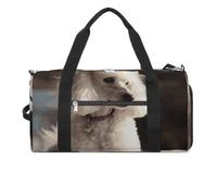 Gym Bags Small Animal Cat Astronaut Duffel Bag Overnight Bag with Shoe Compartment Carryon Bag for Men Women, French poodle, One Size, Art Deco