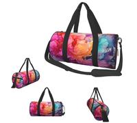 Gym Bags Small Cabin in the woods Duffel Bag Overnight Bag with Shoe Compartment Carryon Bag for Men Women, Colorful Watercolor Painting, One Size