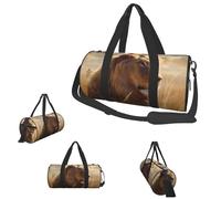Gym Bags Small Cabin in the woods Duffel Bag Overnight Bag with Shoe Compartment Carryon Bag for Men Women, Prairie Lion, One Size