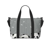 Gym Bags Small Cartoon Kangaroo Zoo Duffel Bag Overnight Bag with Shoe Compartment Carryon Bag for Men Women, Funny Baby Panda, One Size