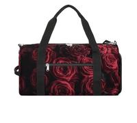 Gym Bags Small Cheetah Looking Out Over Savanna with Sunset Duffel Bag Overnight Bag with Shoe Compartment Carryon Bag for Men Women, Love Red Rose, One Size, Art Deco