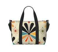 Gym Bags Small Color owl pattern Duffel Bag Overnight Bag with Shoe Compartment Carryon Bag for Men Women, Retro Modern, One Size
