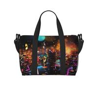 Gym Bags Small Colorful Music Notes Duffel Bag Overnight Bag with Shoe Compartment Carryon Bag for Men Women, Colorful Music Notes, One Size