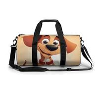 Gym Bags Small Cute Cartoon Dog Duffel Bag Overnight Bag with Shoe Compartment Carryon Bag for Men Women, Cute Cartoon Dog, 17.7in/9in/9in, Art Deco