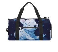 Gym Bags Small Cute Cartoon Dog Duffel Bag Overnight Bag with Shoe Compartment Carryon Bag for Men Women, A White Dog, One Size, Art Deco