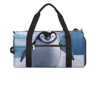 Gym Bags Small Cute Penguin Duffel Bag Overnight Bag with Shoe Compartment Carryon Bag for Men Women, Cute Penguins, One Size, Art Deco