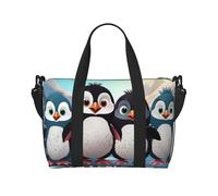 Gym Bags Small Five cute penguins Duffel Bag Overnight Bag with Shoe Compartment Carryon Bag for Men Women, Five Cute Penguins, One Size