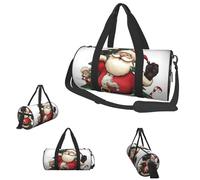 Gym Bags Small Golden Retriever Dog Duffel Bag Overnight Bag with Shoe Compartment Carryon Bag for Men Women, Merry Christmas, One Size
