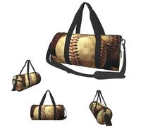 Gym Bags Small Golden Retriever Dog Duffel Bag Overnight Bag with Shoe Compartment Carryon Bag for Men Women, Vintage Baseball, One Size