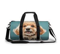 Gym Bags Small Husky Duffel Bag Overnight Bag with Shoe Compartment Carryon Bag for Men Women, Lover Dog Paws, 17.7in/9in/9in, Art Deco