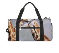 Gym Bags Small Mallard Ducks Duffel Bag Overnight Bag with Shoe Compartment Carryon Bag for Men Women, Lovely Giraffe, One Size, Art Deco
