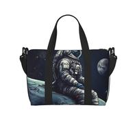 Gym Bags Small Monarch butterflies Duffel Bag Overnight Bag with Shoe Compartment Carryon Bag for Men Women, Astronaut Space, One Size