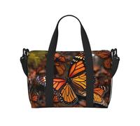 Gym Bags Small Monarch butterflies Duffel Bag Overnight Bag with Shoe Compartment Carryon Bag for Men Women, Monarch Butterflies, One Size