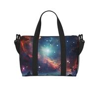 Gym Bags Small Monarch butterflies Duffel Bag Overnight Bag with Shoe Compartment Carryon Bag for Men Women, Space With Cluster, One Size