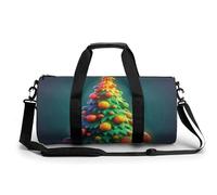 Gym Bags Small Orangutan Face Duffel Bag Overnight Bag with Shoe Compartment Carryon Bag for Men Women, Cartoon Christmas Tree79618180-007d-11ef-8e6d, 17.7in/9in/9in, Art Deco
