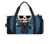 Gym Bags Small Orangutan Face Duffel Bag Overnight Bag with Shoe Compartment Carryon Bag for Men Women, Cute Skeleton, One Size, Art Deco