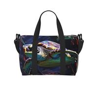 Gym Bags Small Pansy Perfection Duffel Bag Overnight Bag with Shoe Compartment Carryon Bag for Men Women, A Colorful Tropical Sea Turtle, One Size