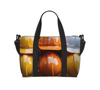 Gym Bags Small Pansy Perfection Duffel Bag Overnight Bag with Shoe Compartment Carryon Bag for Men Women, Construction Helmets, One Size