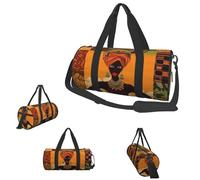 Gym Bags Small penguin with glasses Duffel Bag Overnight Bag with Shoe Compartment Carryon Bag for Men Women, African Woman, One Size