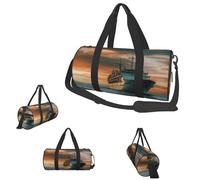Gym Bags Small penguin with glasses Duffel Bag Overnight Bag with Shoe Compartment Carryon Bag for Men Women, Cruise Ship, One Size