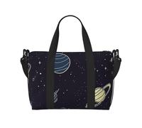 Gym Bags Small Purple butterfly and flowers Duffel Bag Overnight Bag with Shoe Compartment Carryon Bag for Men Women, Space Planet Pattern, One Size