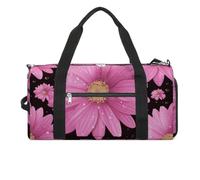 Gym Bags Small Red Cherry Pattern Duffel Bag Overnight Bag with Shoe Compartment Carryon Bag for Men Women, Polka Dot Flower, One Size, Art Deco