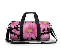 Gym Bags Small Red Cherry Pattern Duffel Bag Overnight Bag with Shoe Compartment Carryon Bag for Men Women, Polka Dot Flower, 17.7in/9in/9in, Art Deco
