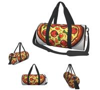 Gym Bags Small Soybean Field Duffel Bag Overnight Bag with Shoe Compartment Carryon Bag for Men Women, I Love Pizza Heart, One Size