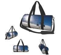 Gym Bags Small Soybean Field Duffel Bag Overnight Bag with Shoe Compartment Carryon Bag for Men Women, Ski Lift At Sunshine, One Size