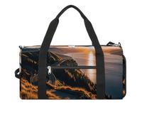 Gym Bags Small Sweet Basset Hound Florals Duffel Bag Overnight Bag with Shoe Compartment Carryon Bag for Men Women, Shining Overlook, One Size, Art Deco