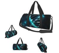 Gym Bags Small water lily Duffel Bag Overnight Bag with Shoe Compartment Carryon Bag for Men Women, Science Gene Strand, One Size
