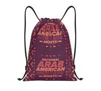 Gym Bagstring Backpack For Hiking Women Swim 36X42Cm Durable Lightweight Drawstring Bag Arab American Heritage Month