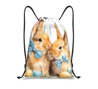 Gym Bagstring Backpack For Party Holiday Outdoor 36X42Cm Portable Versatile Drawstring Bag Bow Easter Bunny