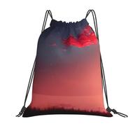Gym Bagstring Backpack For Storage Shopping Hiking 36X42Cm Versatile Unisex Drawstring Bag Red Sky At Night Starry