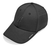 Gym Baseball Hats for Men by King & Fifth | Baseball Hat with Low Profile & Stylish Fabric + Workout Hat + Baseball Caps, Black, L-XL