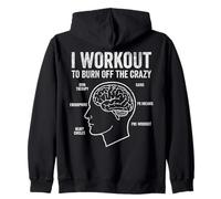 Gym Brain Anatomy I Workout To Burn Off The Crazy Funny Zip Hoodie