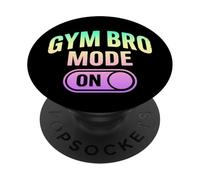 Gym Bro Mode On Funny Workout PopSockets Adhesive PopGrip